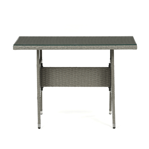 Zahradní sestava 100x60x69cm, polyratan, šedá, AZS-A1442 GREY