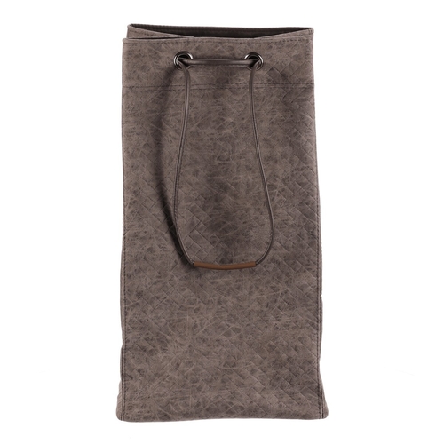 Koš prádelní - látkový, stahovací, šedá barva