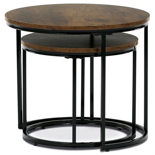 Odkládací stolek 53x53x46cm, mdf, old wood, CT-G1145 OLW