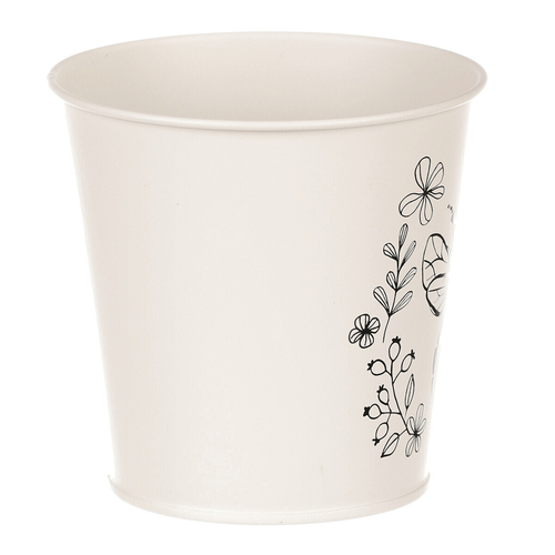 Obal kovový - motiv včelky, barva krémová