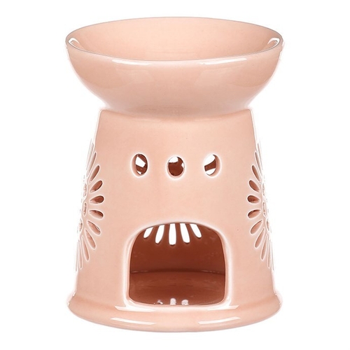 Aromalampa s motivem sedmikrásky, meruňková barva, porcelán