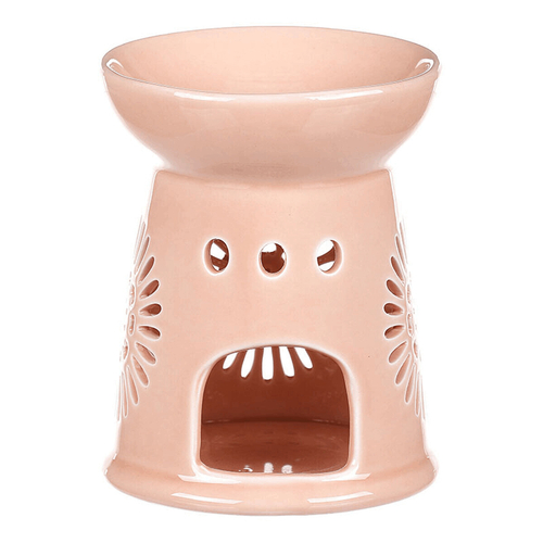 Aromalampa s motivem sedmikrásky, meruňková barva, porcelán