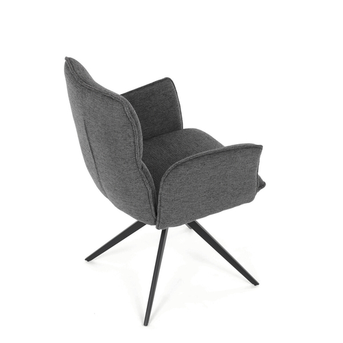 Jídelní židle otočná 360°, šedá, látka, DCH-D1328 GREY2