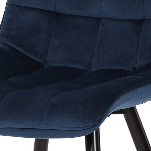 Jídelní židle, modrá, sametová látka, CT-384 BLUE4