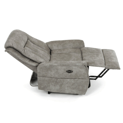 Polohovací křeslo, elektrické zabudované ovládání, šedá, látka vintage, TV-Q8575 GREY3