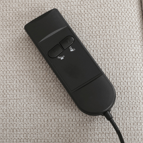 Polohovací křeslo, elektrické kabelové ovládání, béžová, látka, TV-L8960 CRM2