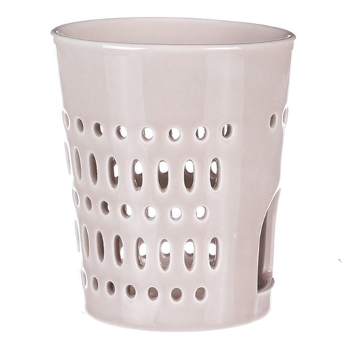 Aromalampa - porcelánová, otvory po obvodu, barva krémová