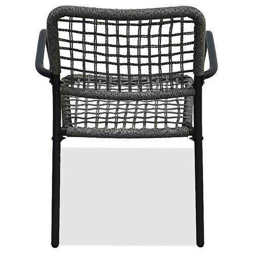 Balkónový set, kov, polyratan, šedá, AZ-L1103 GREY