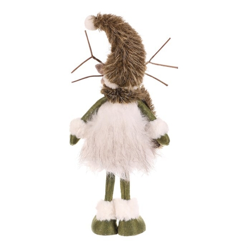 Sob - látková figurka, stojící, bílo-zelená