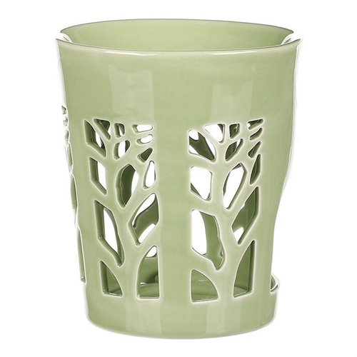Aromalampa, motiv strom života, zelená barva, porcelán