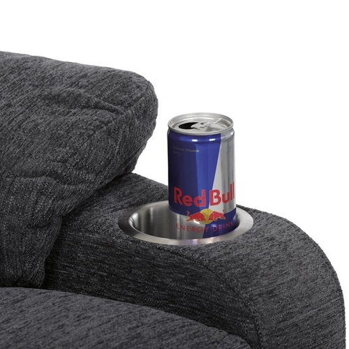 Polohovací křeslo, elektrické kabelové ovládání, šedá, látka, TV-S8348 GREY2