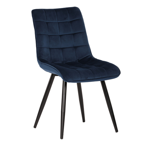 Jídelní židle, modrá, sametová látka, CT-384 BLUE4