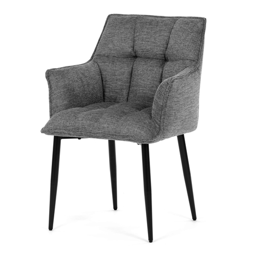 Jídelní židle, šedá, látka, DCH-J2139 GREY2