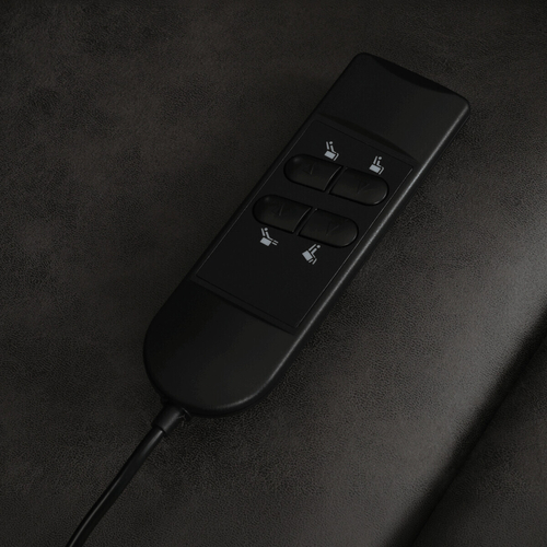 Polohovací křeslo, elektrické kabelové ovládání, černá, látka vintage, TV-L8902 BK3