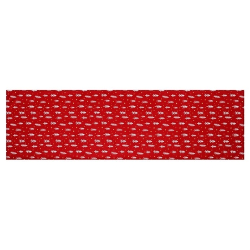 Běhoun červený - vánoční , 100% polyester, 40 x 150 cm