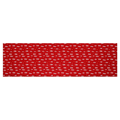 Běhoun červený - vánoční , 100% polyester, 40 x 150 cm