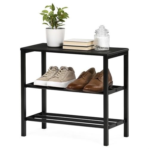 Botník, kov, černá, 83168-42 BK