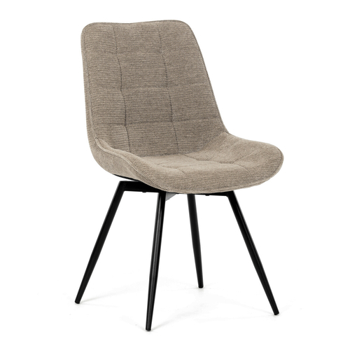 Jídelní židle otočná 180°, hnědá, látka, HC-T1130 CAP2