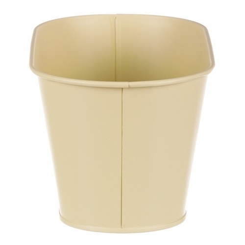 Truhlík kovový - motiv kvetoucího máku, žlutý