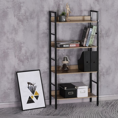 Regál, mdf, hnědá, GD-314 OAK