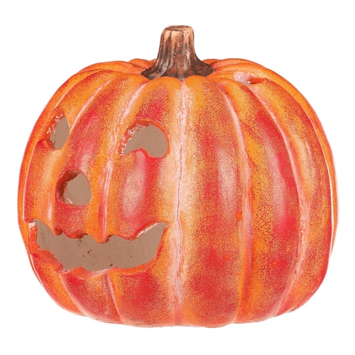 Dýně kulatá s obličejem - magnesium, svícen, oranžová