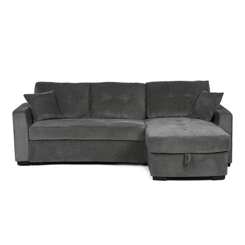 Rohová sedací souprava, šedá látka, ASB-C3990 GREY2