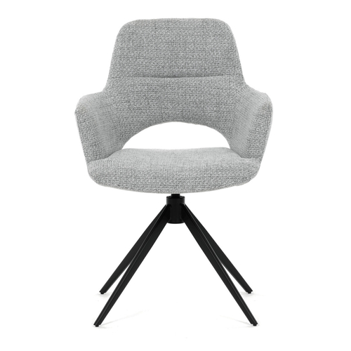 Jídelní židle otočná 360°, šedá, látka, DCH-D1320 GREY2