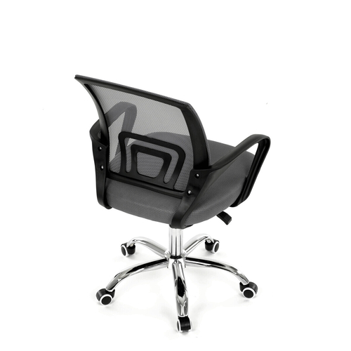 Dětská židle, výškově nastavitelná, šedá síťovina, KA-L103 GREY
