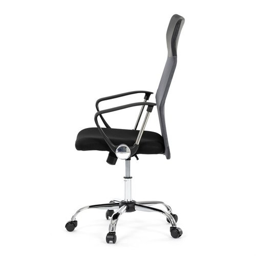 Kancelářská židle, houpací mechanismus, šedá síťovina, KA-E305 GREY