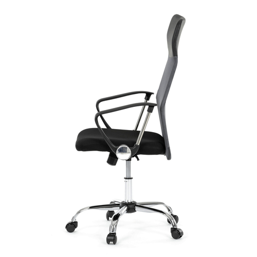 Kancelářská židle, houpací mechanismus, šedá síťovina, KA-E305 GREY