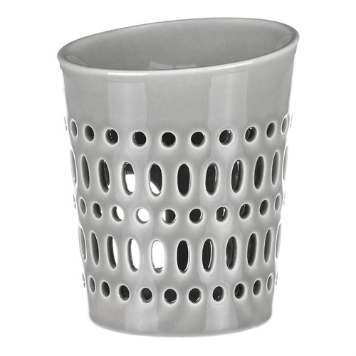 Aromalampa - porcelánová, otvory po obvodu, barva šedá