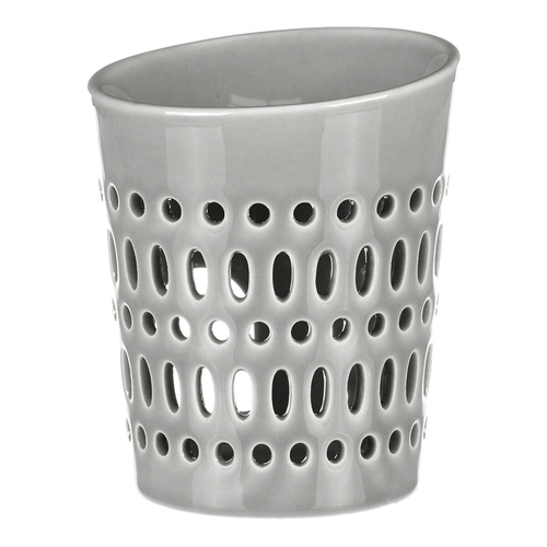 Aromalampa - porcelánová, otvory po obvodu, barva šedá