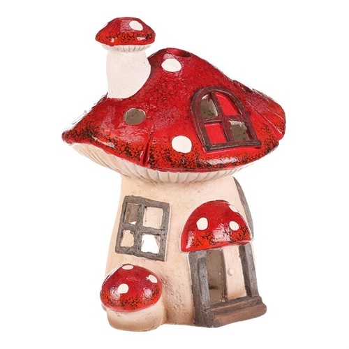 Domeček z magnesia - muchomůrka, na vložení svíčky