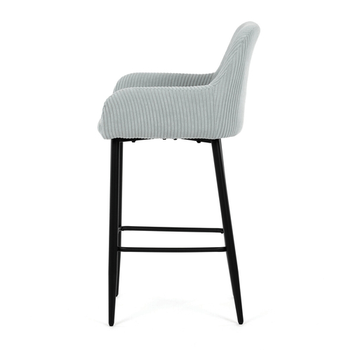 Barová židle, modrá, manšestrová látka, AUB-V4009 BLUE6