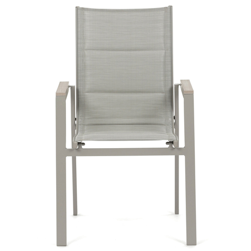 Zahradní židle, hliník, síťovina, béžová, AZC-S1110 GREY