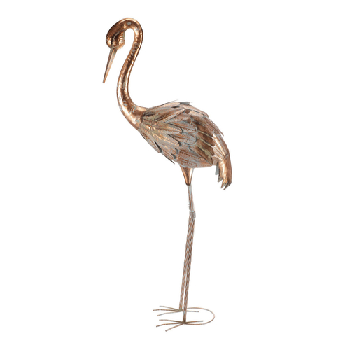 Volavka - kovová zahradní dekorace, měděná