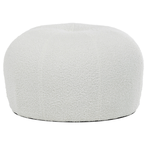 Taburet, bílá, látka bouclé, AK-307 WT2