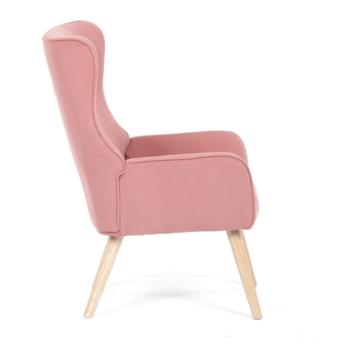 Křeslo ušák, růžová, manšestrová látka, AK-314 PINK2
