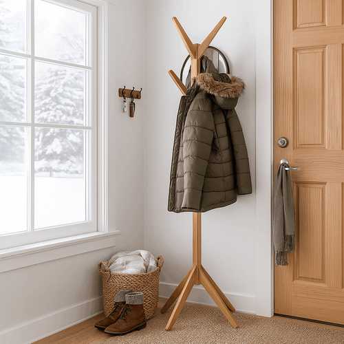 Věšák, bambus, hnědá, DR-N191 NAT