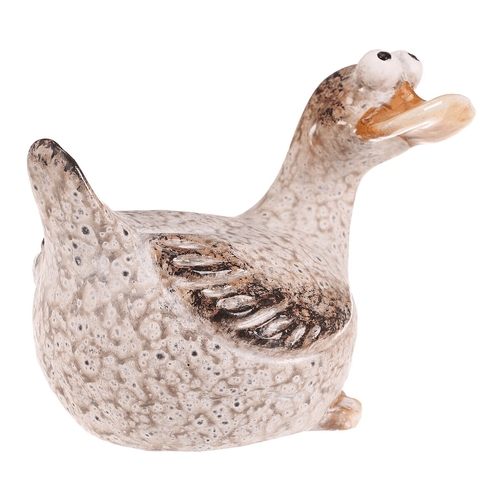 Kachna - keramická figurka, vel. M, barva krémová