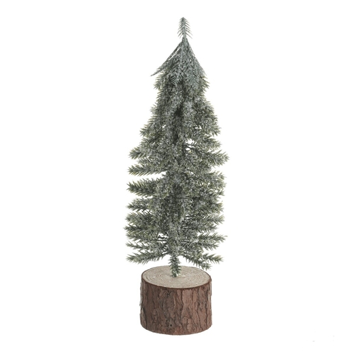 Smrk na špalku - mini, umělý, 25 cm, mix 3 druhů, cena za 1 ks