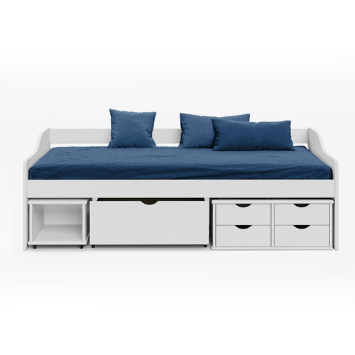 Jednolůžko se zásuvkami MAXIMA bílé