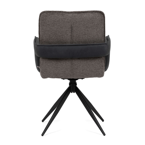 Jídelní židle otočná 180°, šedá, látka, DCH-F1146 GREY2