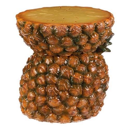 Taburet ananasový - menší, magnesium, barva žluto-oranžová