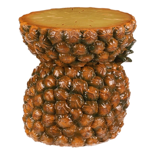 Taburet ananasový - menší, magnesium, barva žluto-oranžová