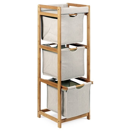 Regál, masiv, šedá, DR-012-3