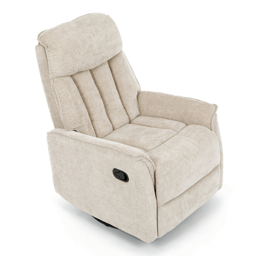 Polohovací křeslo, béžová, látka, TV-H9327 CRM2