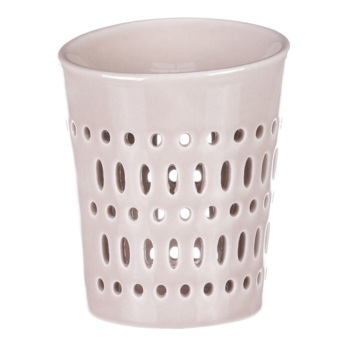 Aromalampa - porcelánová, otvory po obvodu, barva krémová