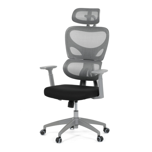 Kancelářská židle, houpací mechanismus, šedá, KA-K2081 GREY