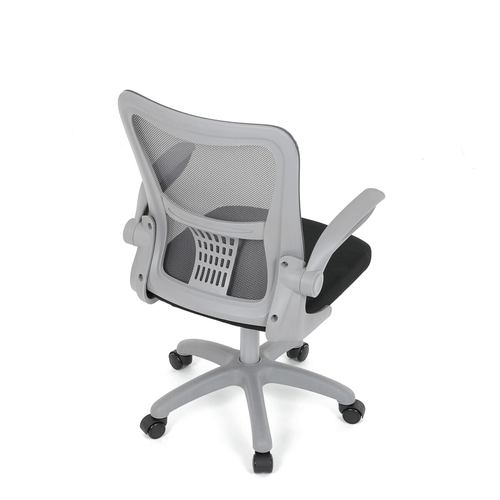 Dětská židle, výškově nastavitelná, šedá síťovina, KA-K2008 GREY